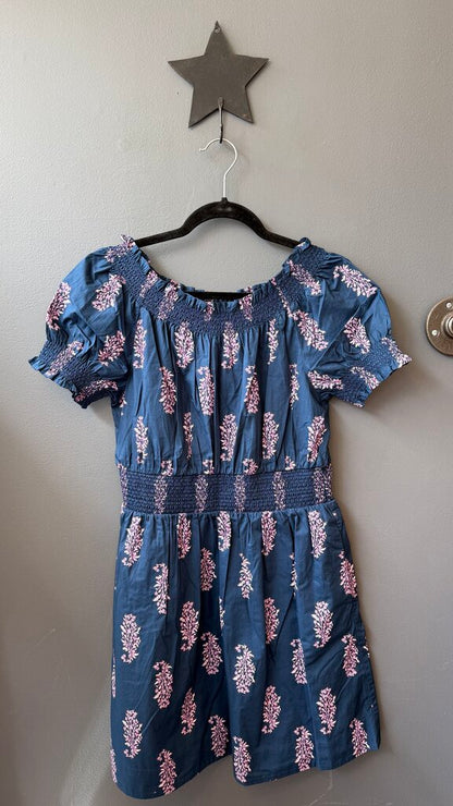 Lilac Print Smocked Dress