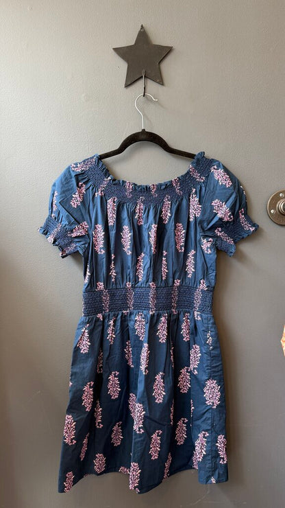 Lilac Print Smocked Dress