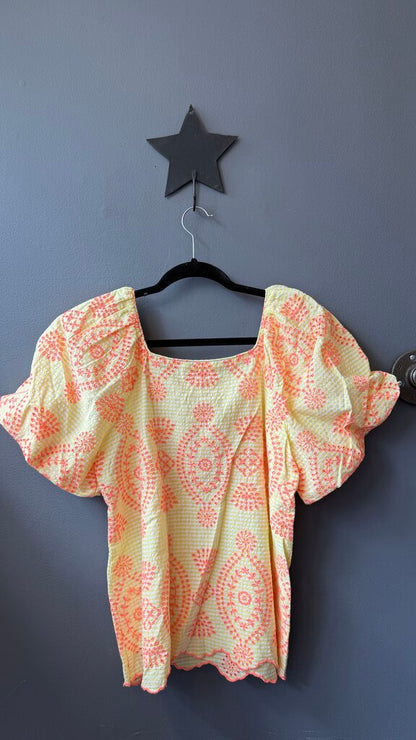 Eyelet Gingham Lettie Top