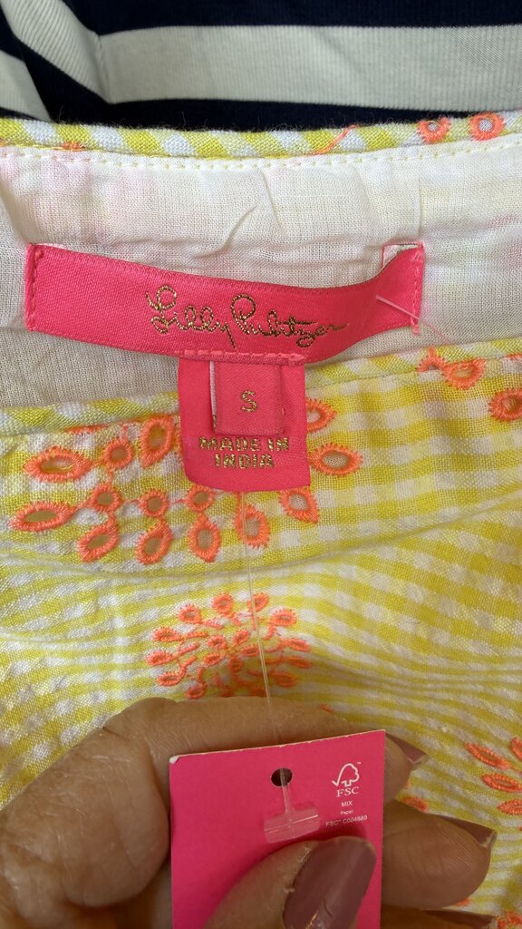 Eyelet Gingham Lettie Top