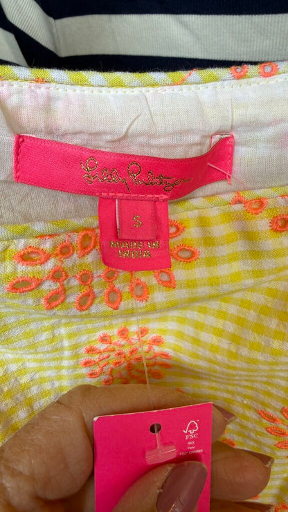Eyelet Gingham Lettie Top