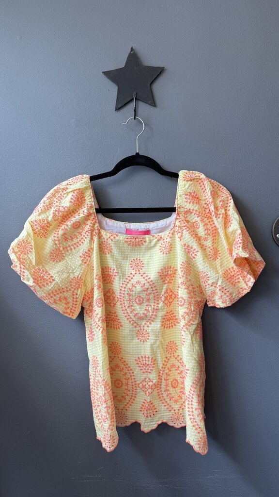 Eyelet Gingham Lettie Top