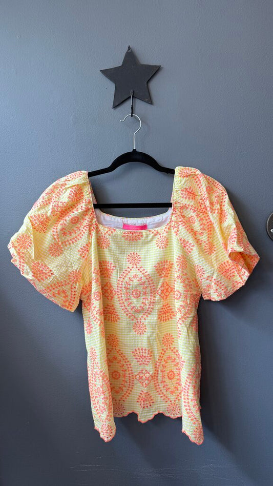 Eyelet Gingham Lettie Top