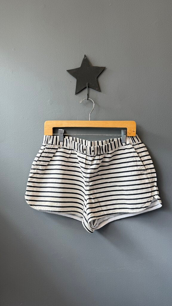 Linen Cotton Stripe Shorts