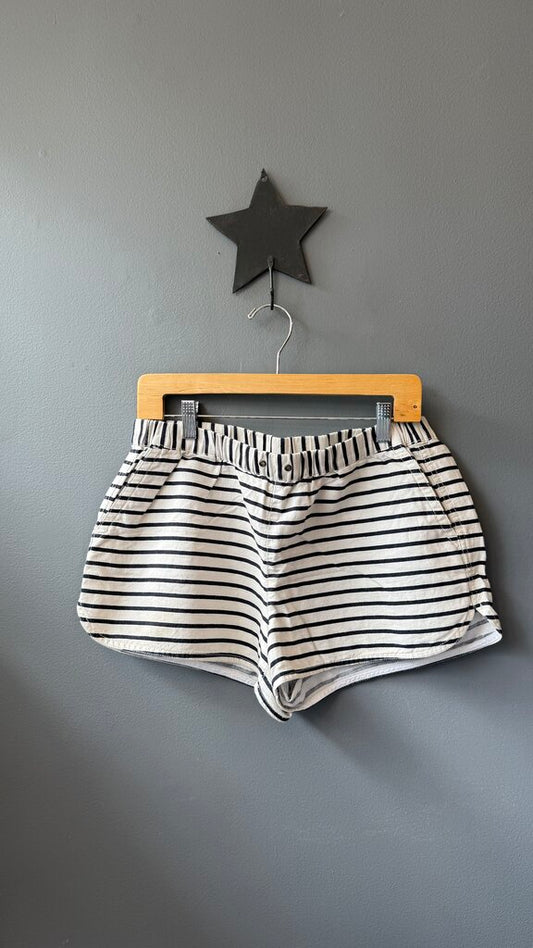 Linen Cotton Stripe Shorts