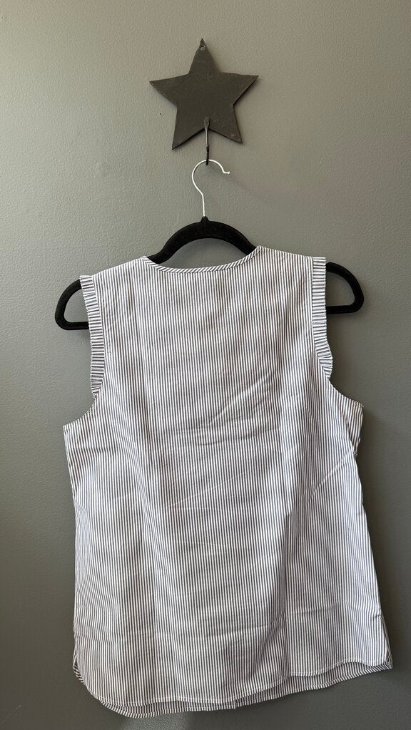 Stripe Ruffle Neck Top