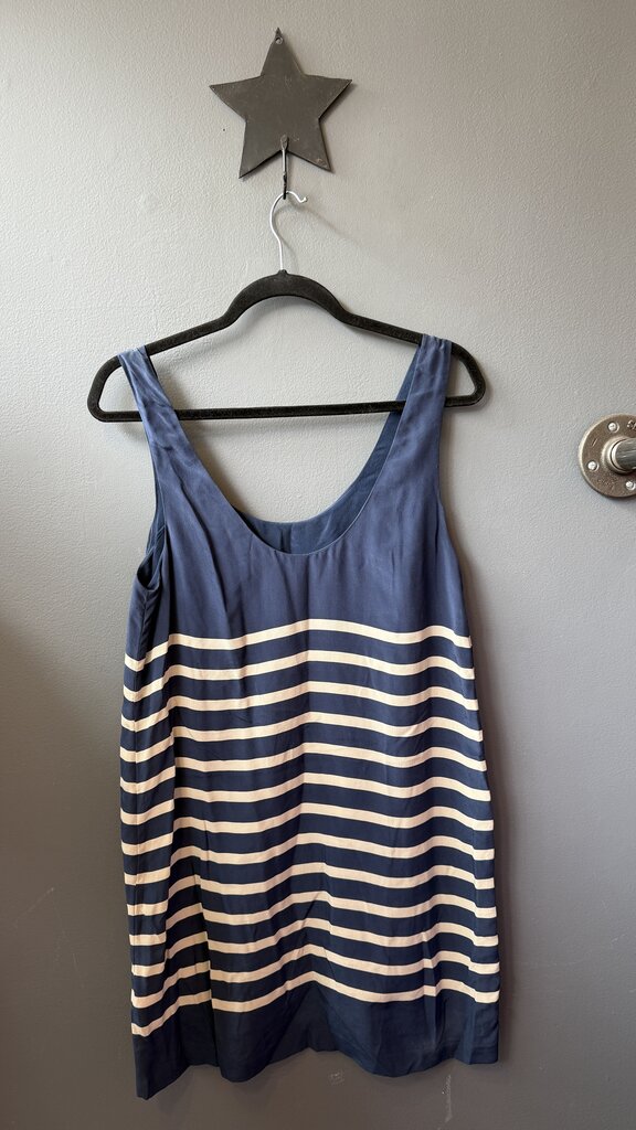 Silk Stripe Tank Shift Dress