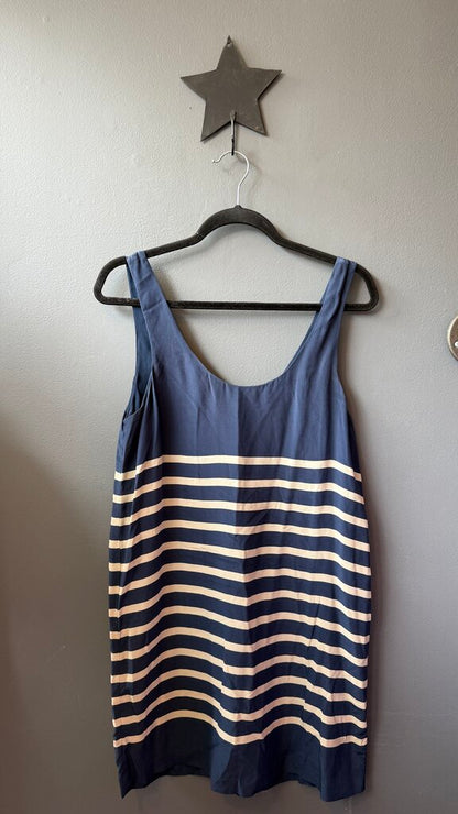 Silk Stripe Tank Shift Dress