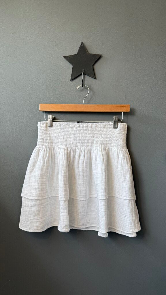 Cotton Gauze Smocked Skirt