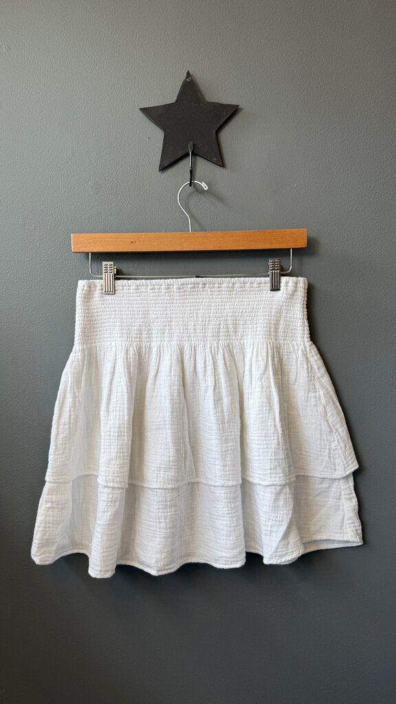 Cotton Gauze Smocked Skirt