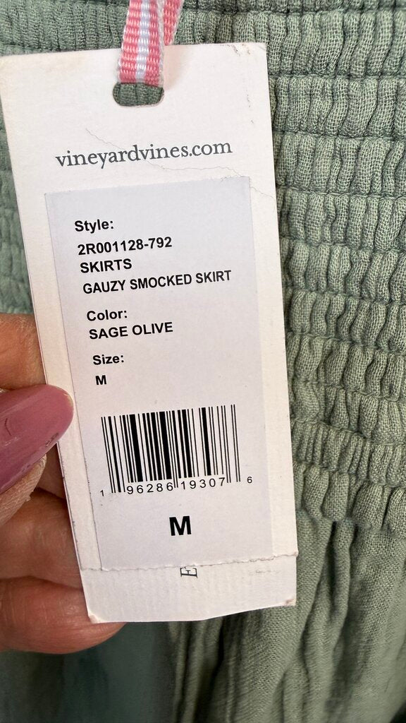 Cotton Gauze Smocked Skirt