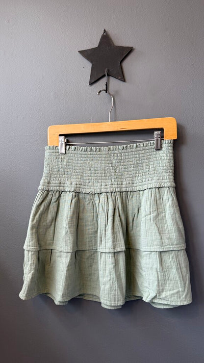 Cotton Gauze Smocked Skirt