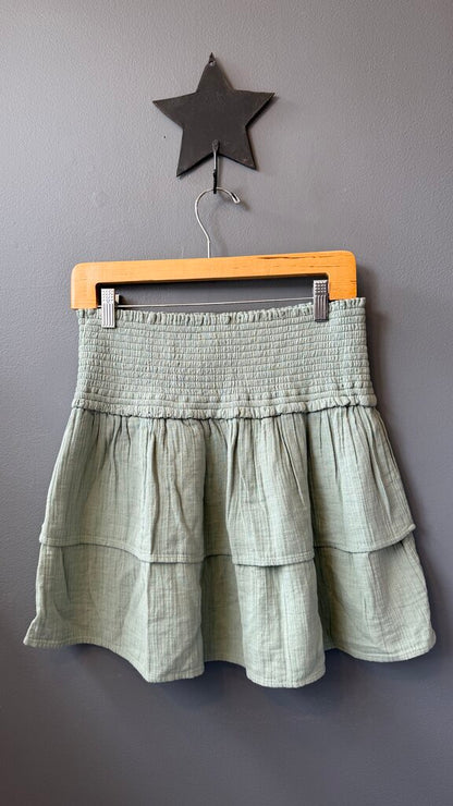 Cotton Gauze Smocked Skirt