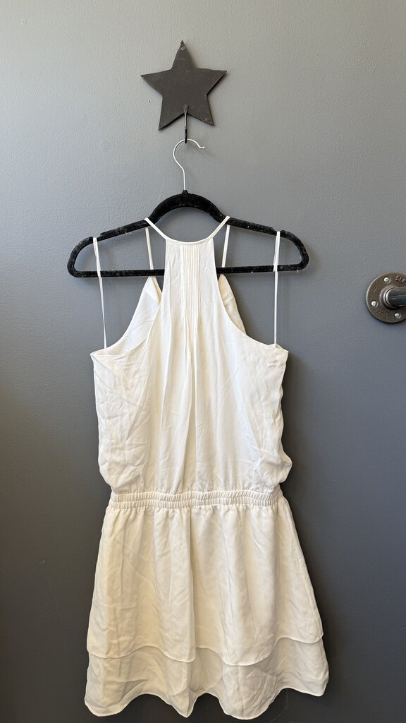 Silk Smocked Waist Racerback Dress