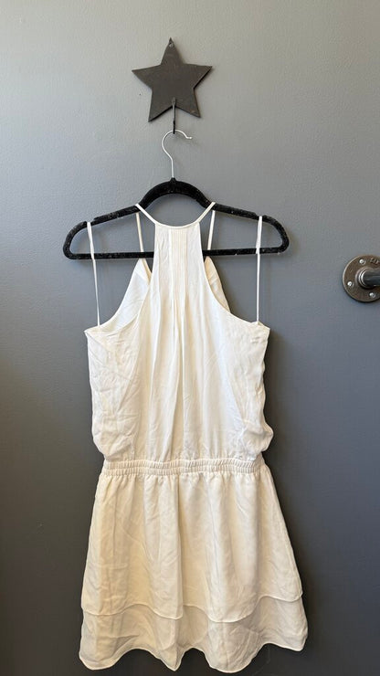 Silk Smocked Waist Racerback Dress