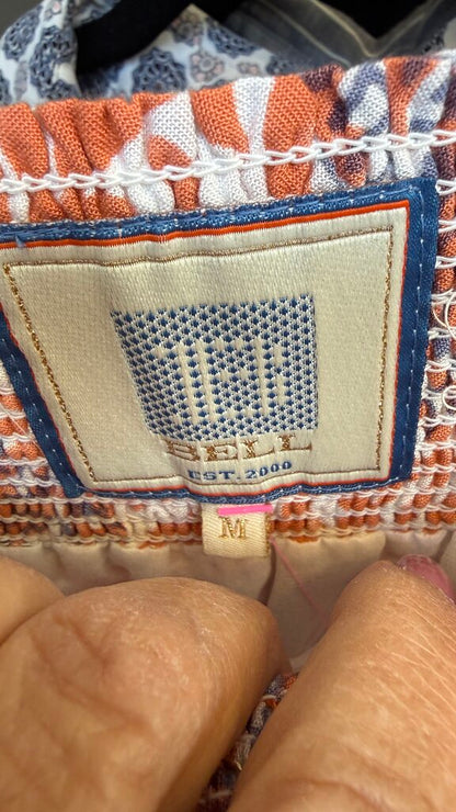 Printed Smocked Waist Skirt