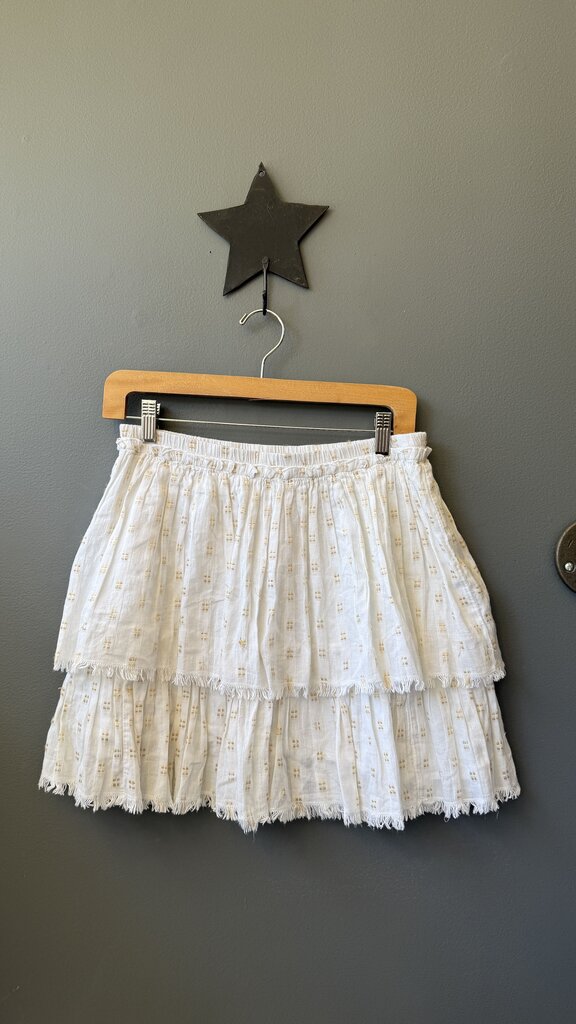 Embroidered Tiered Skirt