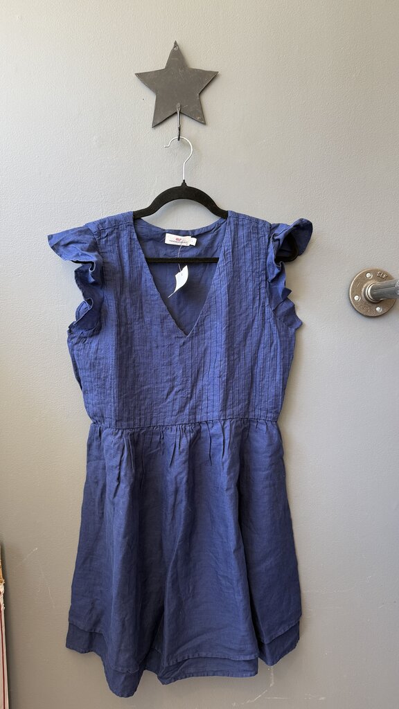 Linen Pintuck Fit Flare Dress