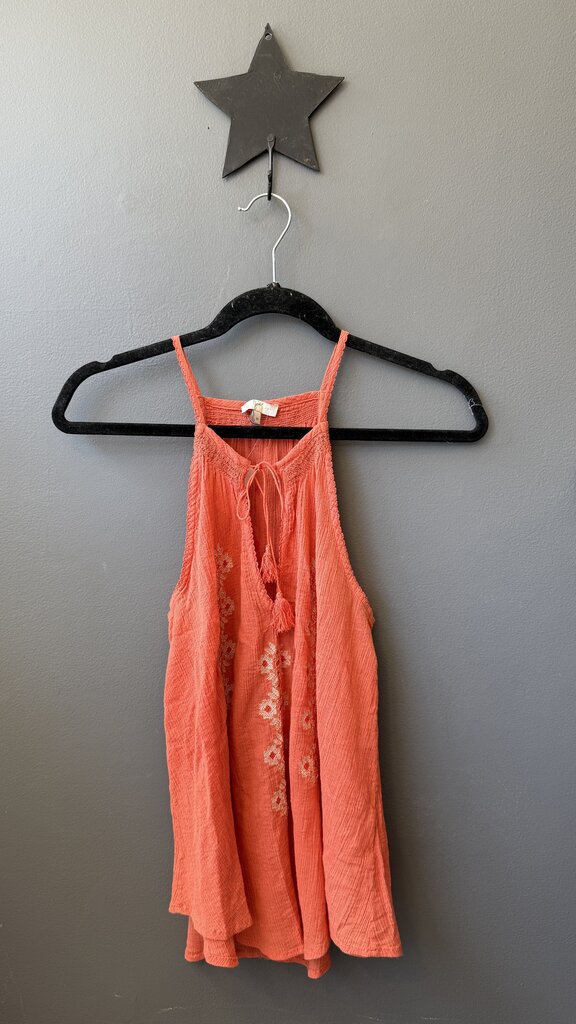 Embroidered Cotton Gauze Tank
