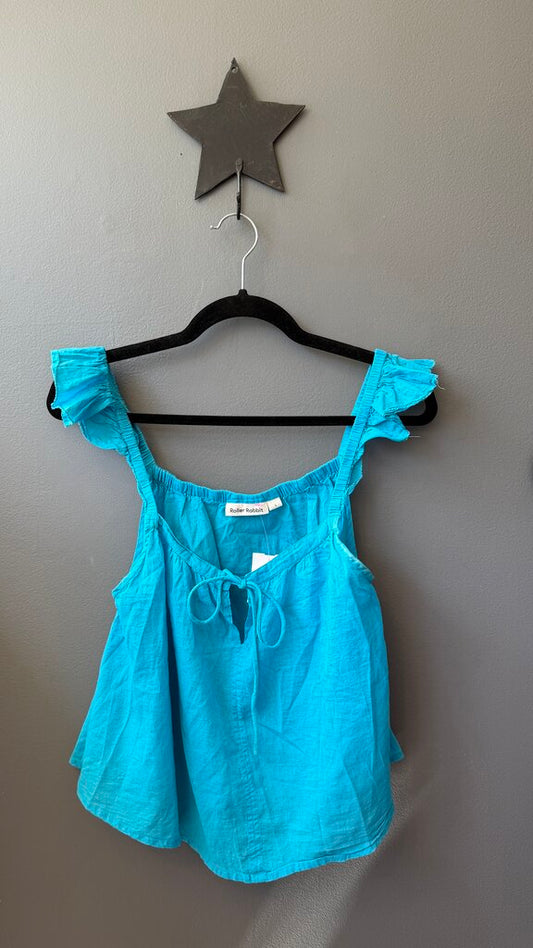 Cotton Ruffle Crop Top