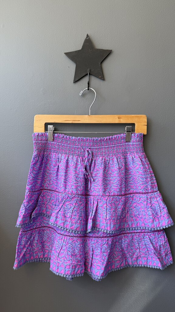 Tiered Print Mini Skirt