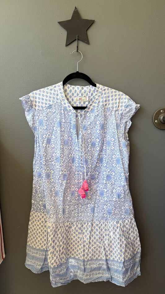 Ruffle Hem Tassel Shift Dress