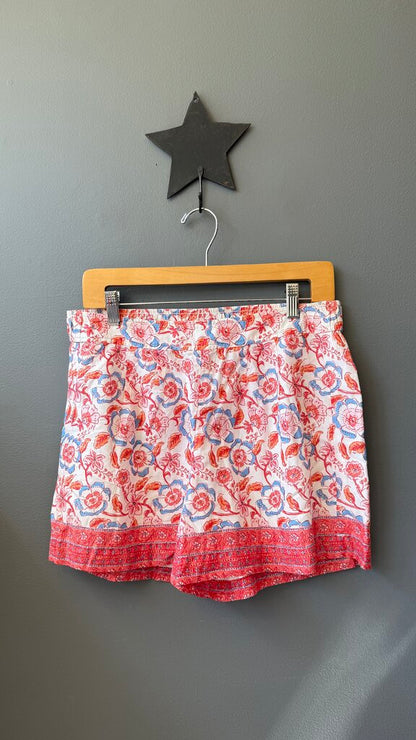 Cotton Block Print Shorts