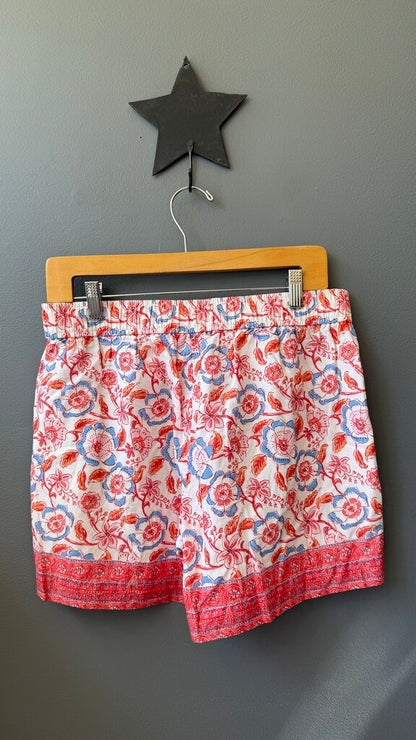 Cotton Block Print Shorts