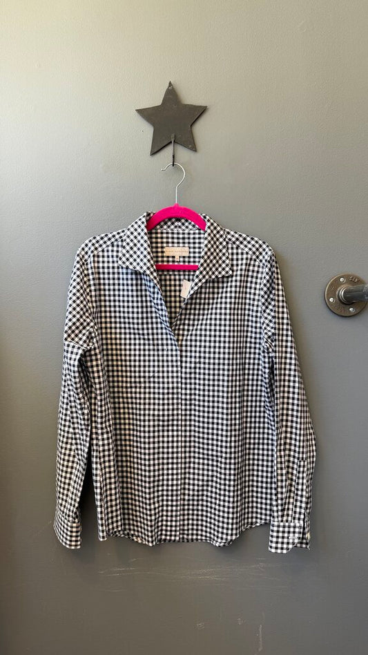 Gingham Cotton Button Up Shirt