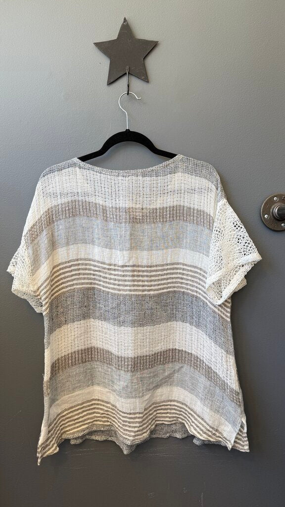 Linen Mixed Weave Top