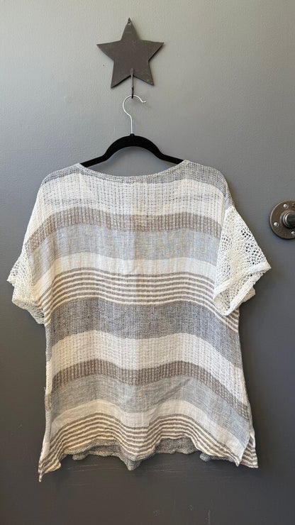 Linen Mixed Weave Top