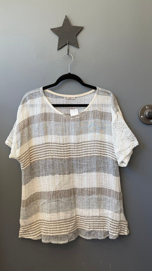 Linen Mixed Weave Top