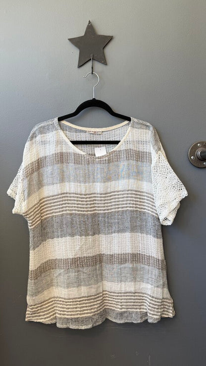 Linen Mixed Weave Top