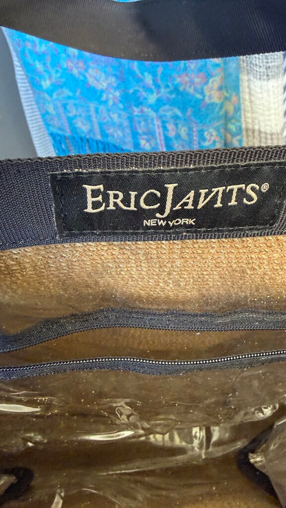 Plastic Lined Straw Tote Bag