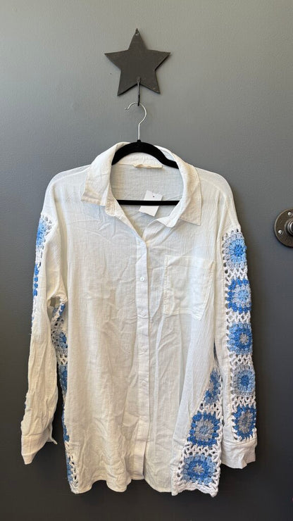 Granny Square Button Up Shirt