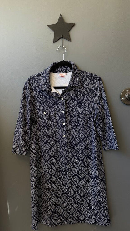 Stretch Pocket Popover Shift Dress