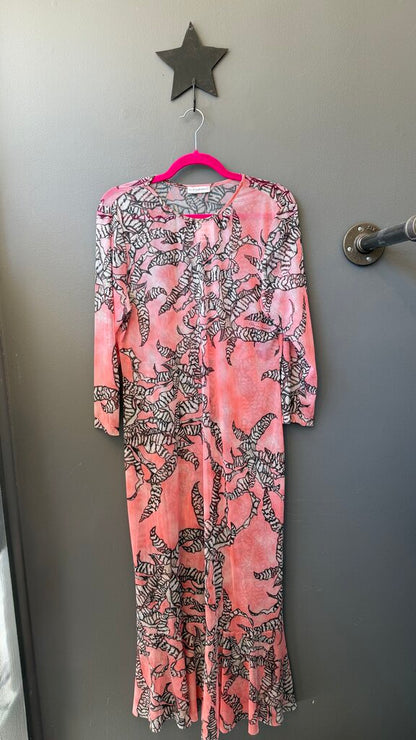 Mesh Topper Maxi Dress