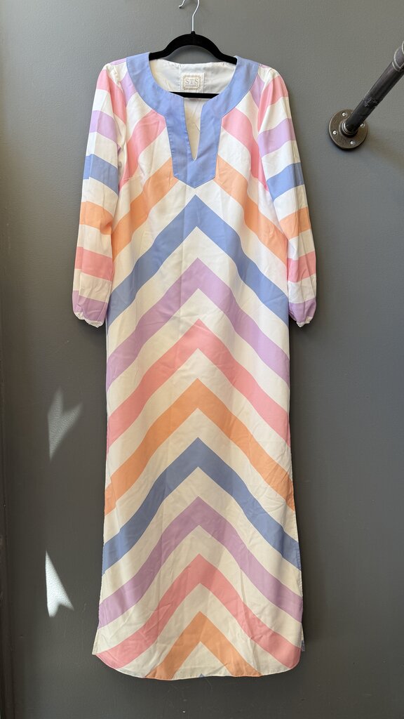 Chevron Stripe Maxi Dress