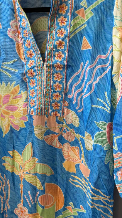 Satin Tunic Maxi Dress
