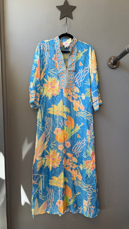 Satin Tunic Maxi Dress