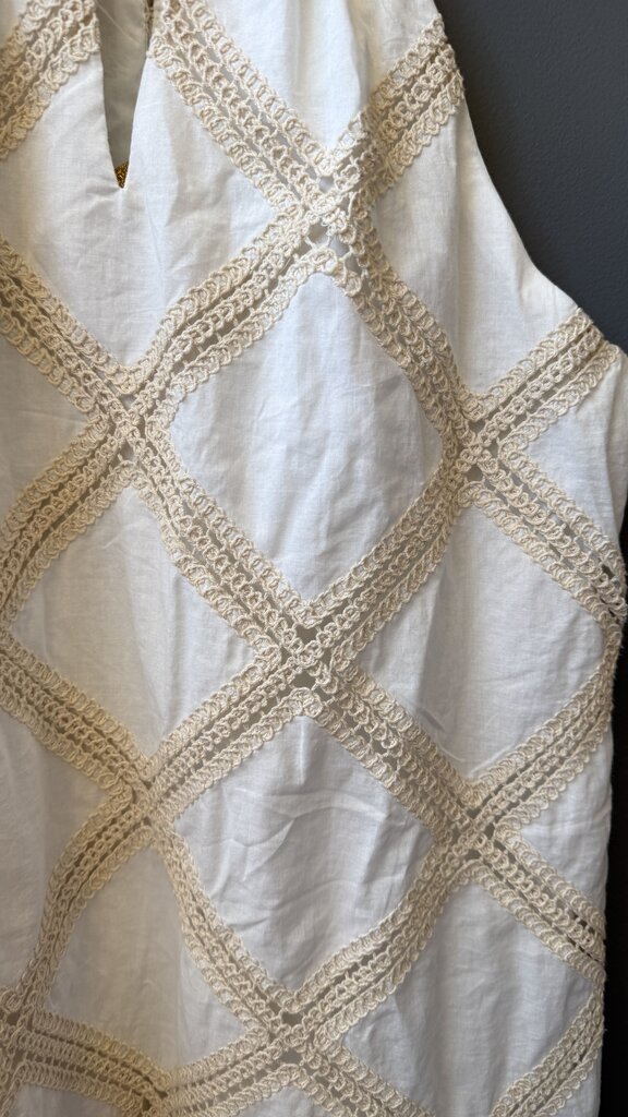 Crochet Inlay High Neck Dress