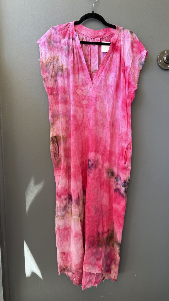 Cotton Tie Dye Midi Caftan Dress