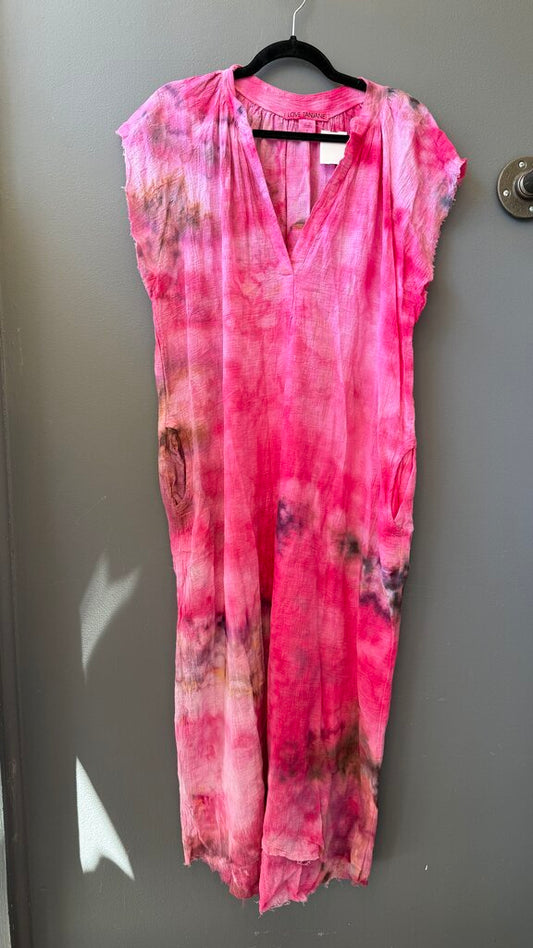 Cotton Tie Dye Midi Caftan Dress