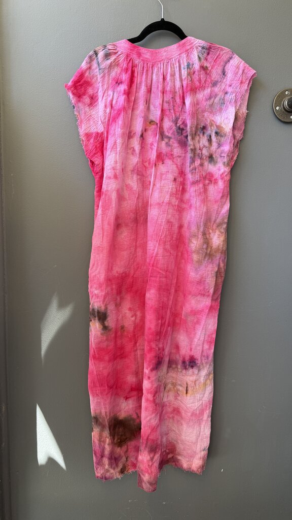 Cotton Tie Dye Midi Caftan Dress
