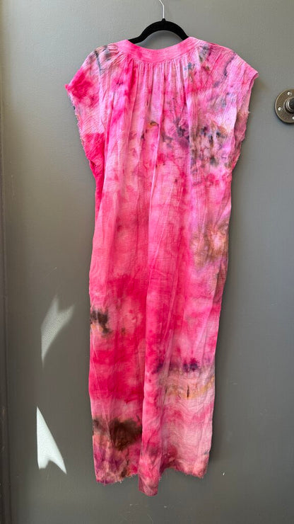 Cotton Tie Dye Midi Caftan Dress