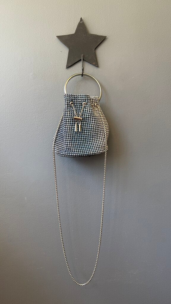 Rhinestone Mini Bucket Bag