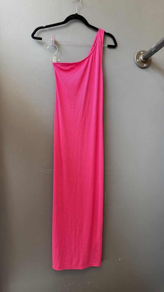 Ribbed One Shoulder Midi Dress