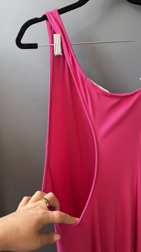 Ribbed One Shoulder Midi Dress