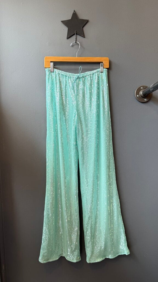 Sequin Wide Leg Pants