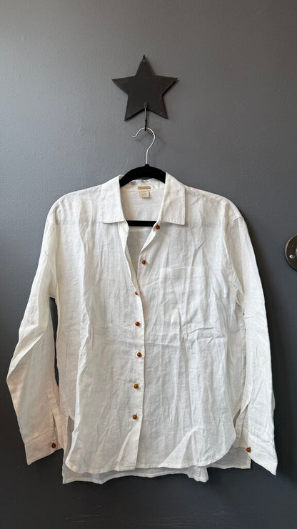 Linen Wooden Button Up Shirt